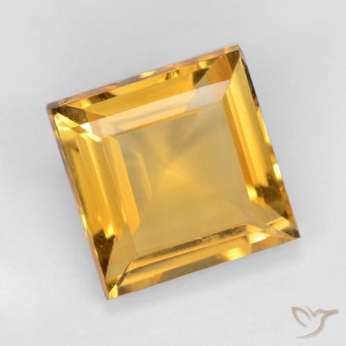 Citrino Dorato naturale da 2.90 ct, Quadrato, VS