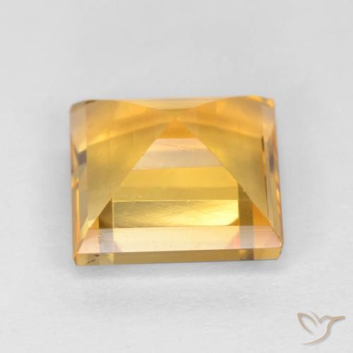 Citrino Dorato naturale da 2.90 ct, Quadrato, VS