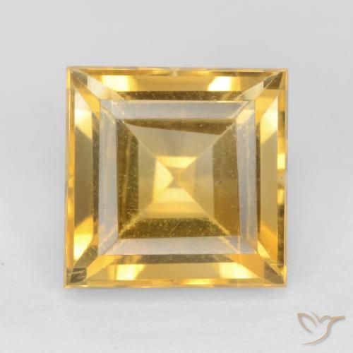 3.53ct Naturale Dorato Citrino, Quadrato, VS
