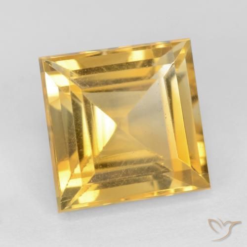Citrino Dorato naturale da 3.53 ct, Quadrato, VS