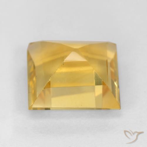 Citrino Arancio dorato naturale da 3.06 ct, Quadrato, VS