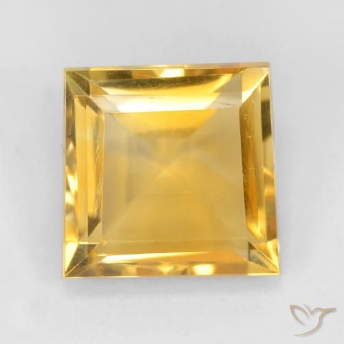 2.97ct Naturale Oro medio Citrino, Quadrato, VS
