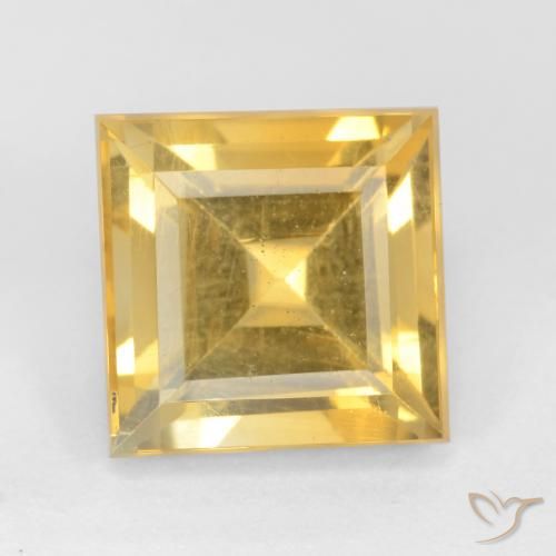3.50ct Naturale Oro Citrino, Quadrato, VS