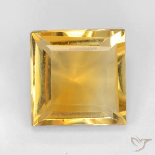 3.06ct Naturale Dorato medio Citrino, Quadrato, VS