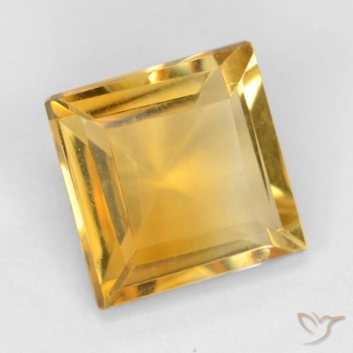 Citrino Dorato medio naturale da 3.06 ct, Quadrato, VS