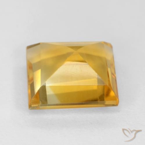Citrino Dorato medio naturale da 3.06 ct, Quadrato, VS