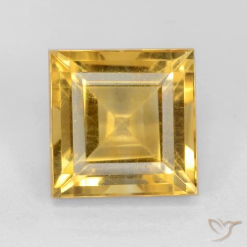 3.23ct Naturale Oro medio Citrino, Quadrato, VS