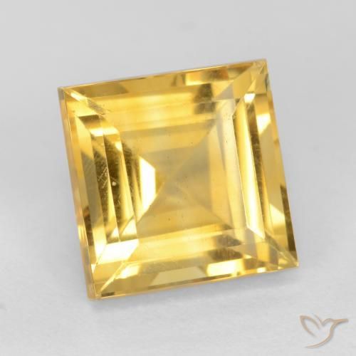 Citrino Oro medio naturale da 3.23 ct, Quadrato, VS