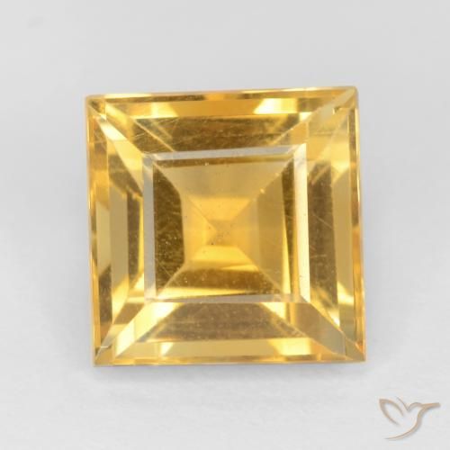 3.08ct Naturale Oro medio Citrino, Quadrato, VS