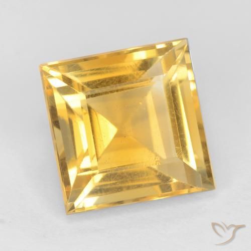 Citrino Oro medio naturale da 3.08 ct, Quadrato, VS