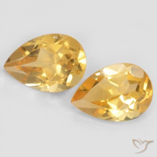 1.28ctw Naturale Oro Citrino, Forma a pera, VVS-VS