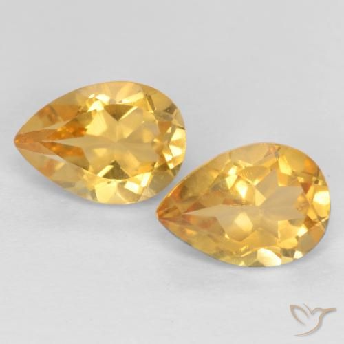 Gemme di Citrino Oro medio naturale da 1.37 ct, Forma a pera, VVS-VS