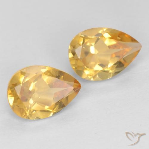 Gemme di Citrino Oro medio naturale da 1.37 ct, Forma a pera, VVS-VS