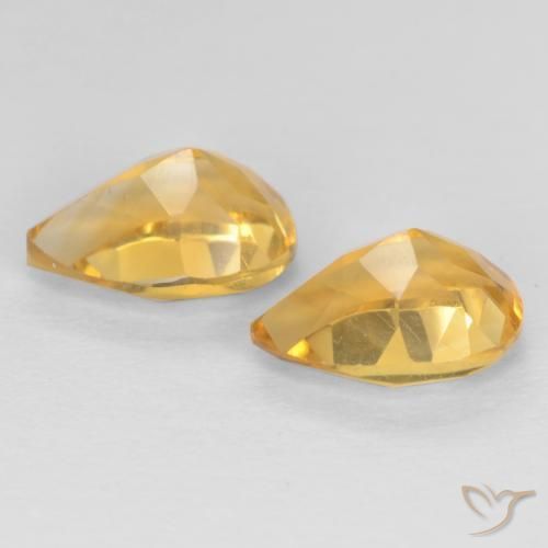 Gemme di Citrino Oro medio naturale da 1.37 ct, Forma a pera, VVS-VS
