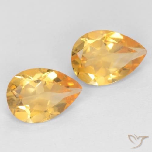 Gemme di Citrino Arancio-Oro naturale da 1.18 ct, Forma a pera, VVS-VS