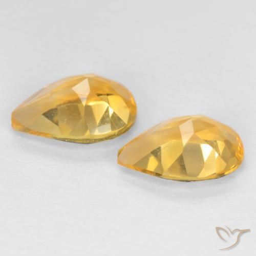 Gemme di Citrino Arancio-Oro naturale da 1.18 ct, Forma a pera, VVS-VS
