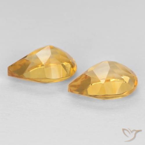 Gemme di Citrino Arancio-Oro naturale da 1.27 ct, Forma a pera, VVS-VS