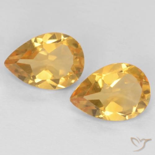 1.16ctw Naturale Arancio Dorato Profondo Citrino, Forma a pera, VVS-VS