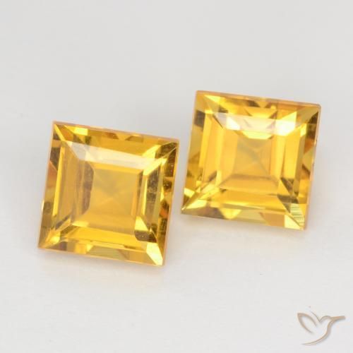 Gemme di Citrino Oro brillante naturale da 2.35 ct, Quadrato, VS