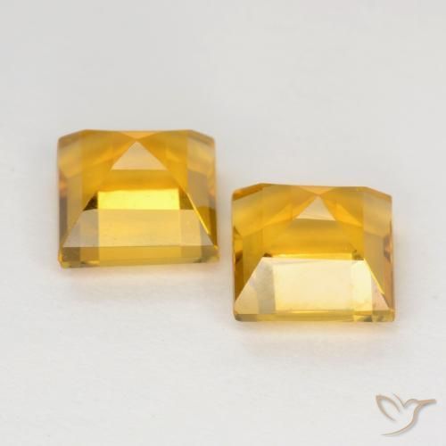 Gemme di Citrino Oro brillante naturale da 2.35 ct, Quadrato, VS