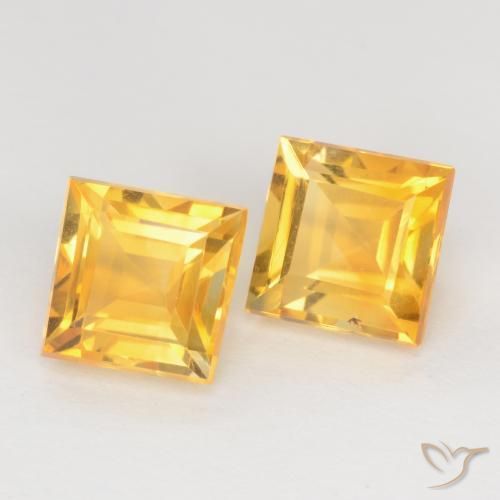 Gemme di Citrino Dorato medio naturale da 2.39 ct, Quadrato, VS