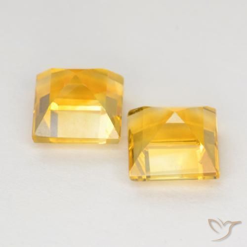 Gemme di Citrino Dorato medio naturale da 2.39 ct, Quadrato, VS