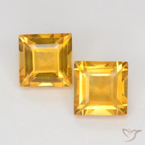 2.14ctw Naturale Arancio medio-chiaro-oroG Citrino, Quadrato, VS