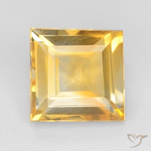 3.16ct Naturale Arancio chiaro-Oro Citrino, Quadrato, VS