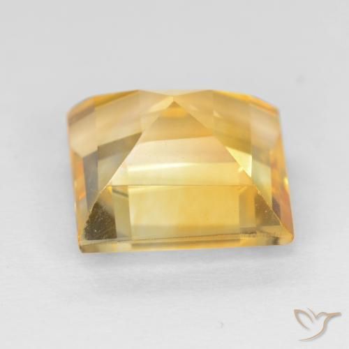 Citrino Arancio chiaro-Oro naturale da 3.16 ct, Quadrato, VS