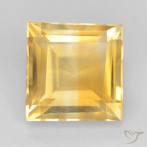3.04ct Naturale Oro medio Citrino, Quadrato, VS