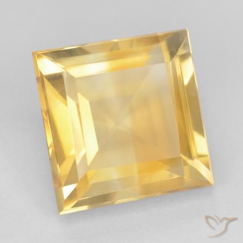 Citrino Oro medio naturale da 3.04 ct, Quadrato, VS