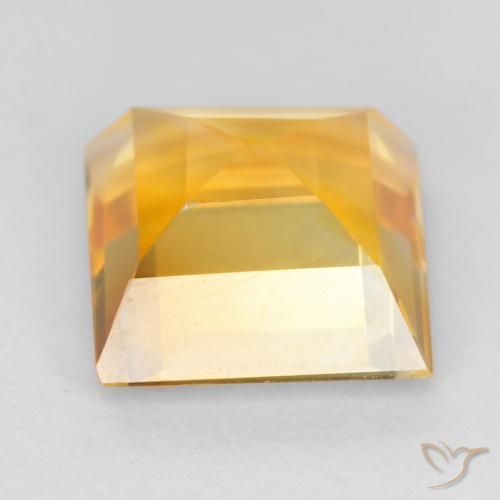 Citrino Arancio-Oro naturale da 3.02 ct, Quadrato, VVS-VS