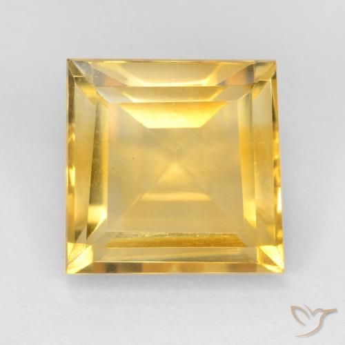 3.49ct Naturale Oro Citrino, Quadrato, VVS-VS