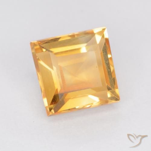 Citrino Arancio-Oro naturale da 1.14 ct, Quadrato, VS