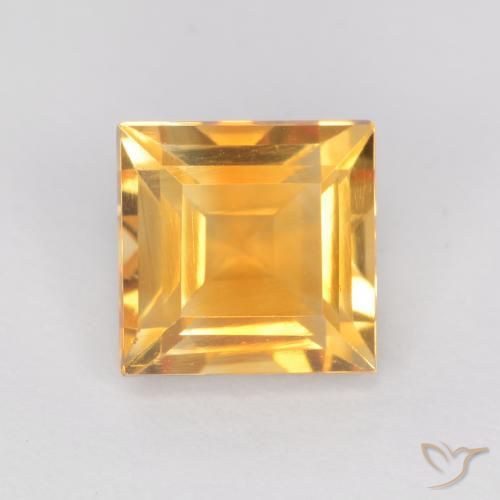 1.05ct Naturale Arancio medio-chiaro-oroG Citrino, Quadrato, VS