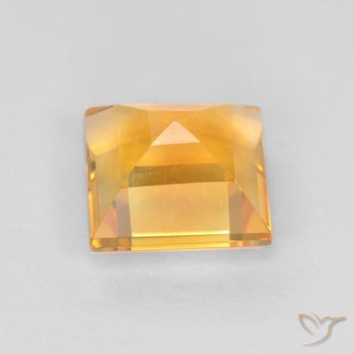 Citrino Arancio medio-chiaro-oroG naturale da 1.05 ct, Quadrato, VS