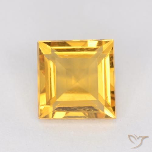 1.06ct Naturale Arancio dorato Citrino, Quadrato, VS