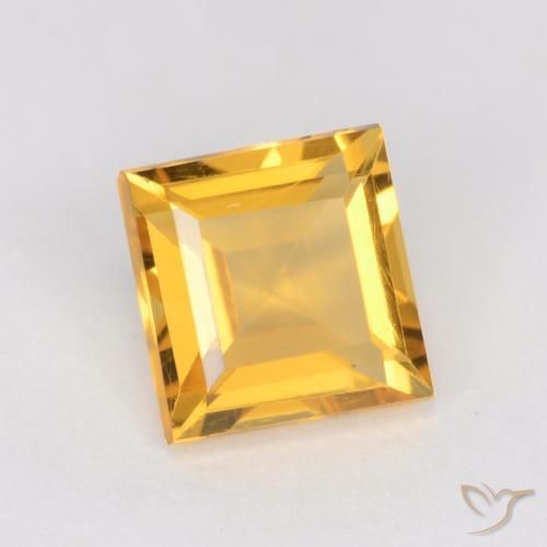 Citrino Arancio dorato naturale da 1.06 ct, Quadrato, VS