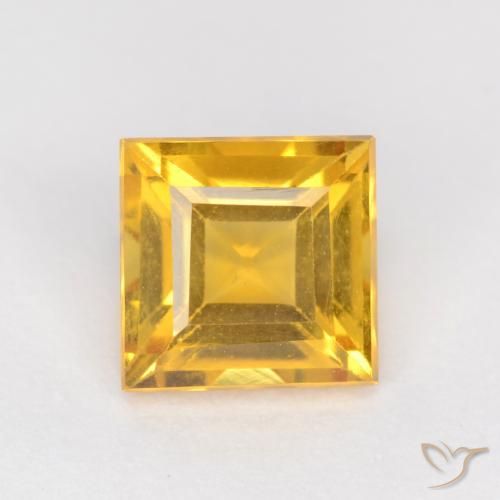 1.05ct Naturale Arancio dorato Citrino, Quadrato, VS