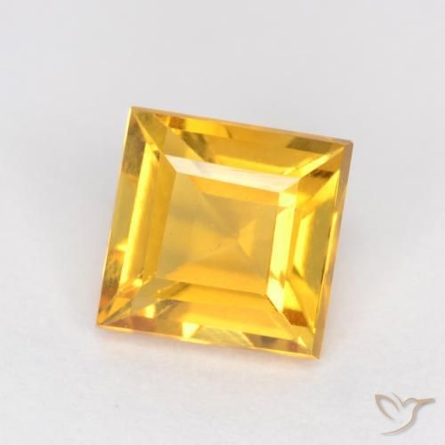 Citrino Arancio dorato naturale da 1.05 ct, Quadrato, VS