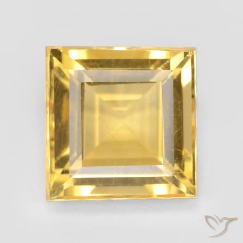 3.43ct Naturale Oro brillante Citrino, Quadrato, VS