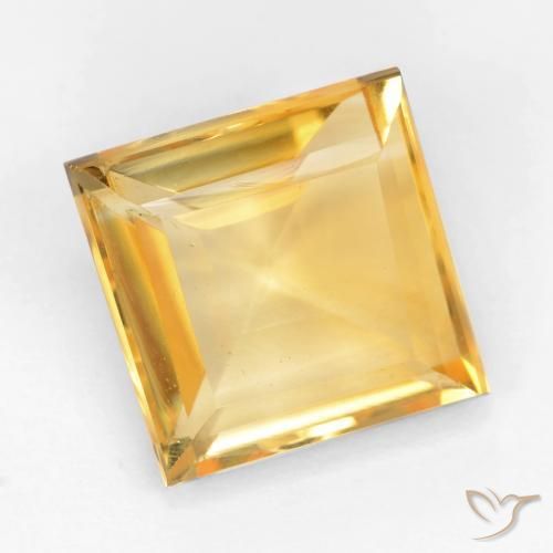 Citrino Oro brillante naturale da 3.08 ct, Quadrato, VS