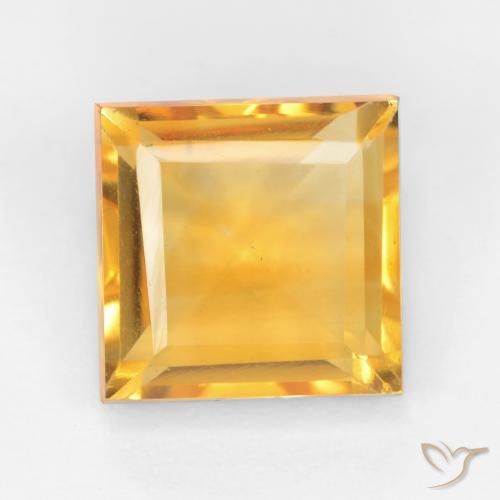 2.78ct Naturale Arancio dorato Citrino, Quadrato, VS