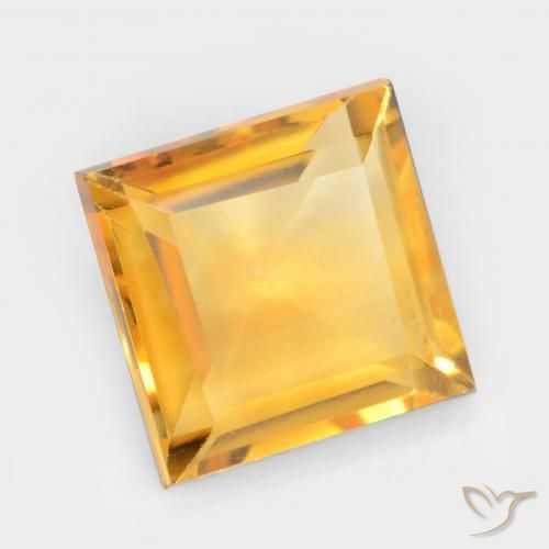 Citrino Arancio dorato naturale da 2.78 ct, Quadrato, VS