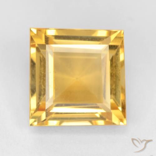3.50ct Naturale Oro brillante Citrino, Quadrato, VS