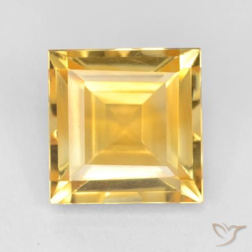 2.66ct Naturale Oro brillante Citrino, Quadrato, VS