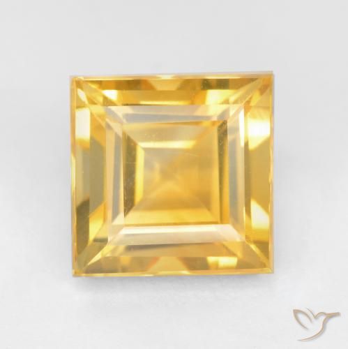 3.66ct Naturale Oro brillante Citrino, Quadrato, VS
