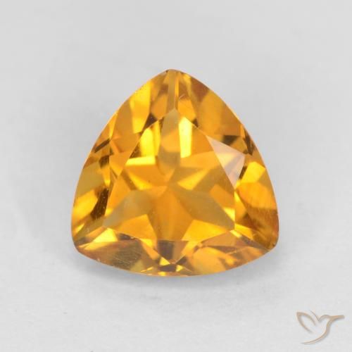 1.11ct Naturale Arancio intenso-OroG Citrino, Taglio trillion, VS