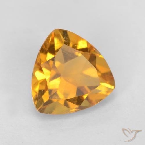 Citrino Arancio intenso-OroG naturale da 1.11 ct, Taglio trillion, VS