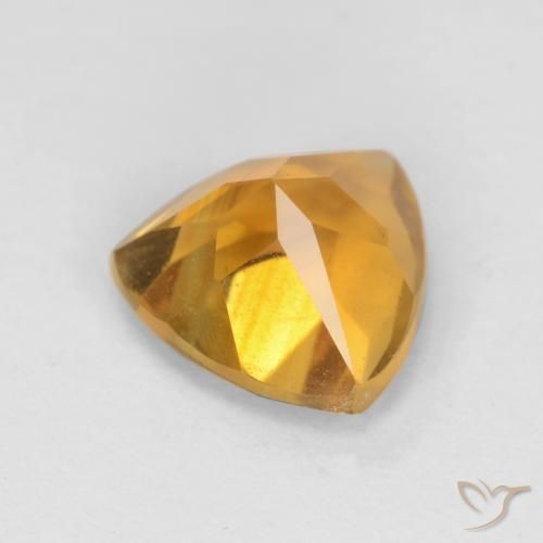 Citrino Arancio intenso-OroG naturale da 1.11 ct, Taglio trillion, VS